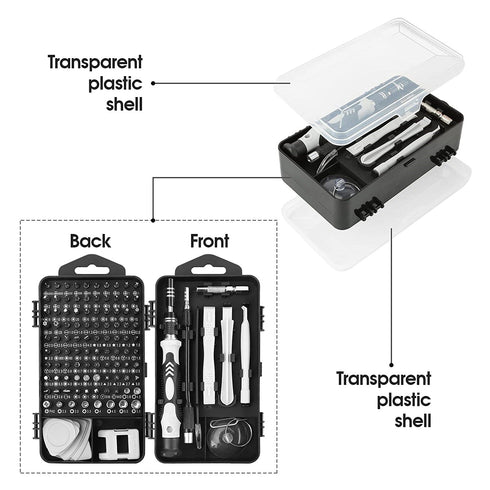 Precision Electronics Screw Driver Set - 117pc Magnetic DIY Repair Tool Kit
