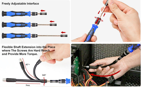 Precision Electronics Screw Driver Set - 117pc Magnetic DIY Repair Tool Kit