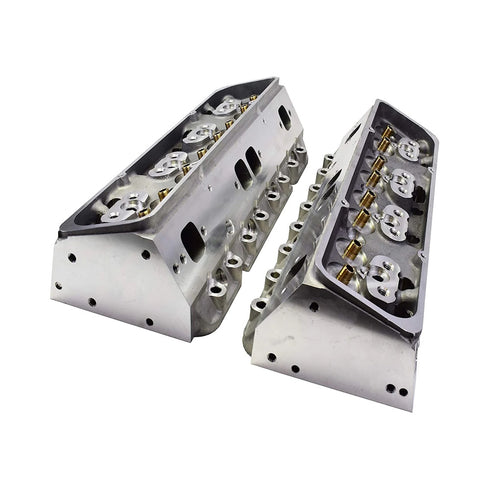 Chevy Small Block Cylinder Head - 195 In 65 Ex 64 Ch - Pair