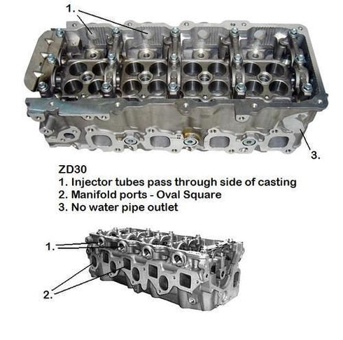 Nissan ZD30 3.0 Cylinder Head - Navara Pathfinder Patrol