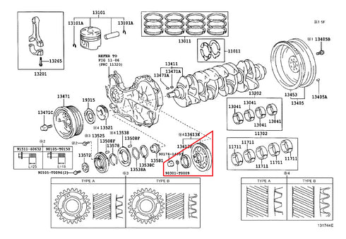 Toyota 2KD Engine Gears - 2.5 D4D Fortuner Hilux Quantum